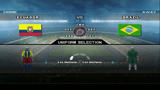 PES 2013 PS2  World Cup Final Fixture  Ecuador vs Brazil [upl. by Assej468]