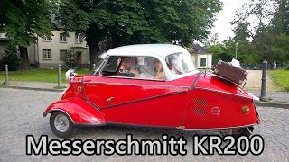 Messerschmitt KR200 bubble car closeup in Bonn [upl. by Anerat744]