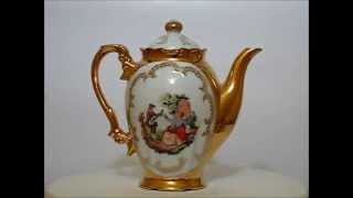 BAVARIA vintage golden porcelain tea set [upl. by Odrautse697]