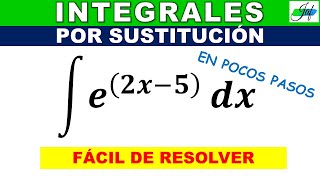 INTEGRAL de ∫e2x5dx por Sustitución  función exponencial Ejercicio 30 [upl. by Benn]