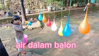 Balon warna warni meletuskan balon air dalam balon meletus balon hijau [upl. by Nalrah]