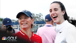 Caitlin Clark larger than life among legends at The Annika proam  Golf Channel [upl. by Vicki510]