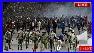 ANGRY 10 MILLION GENZ PROTESTERS DEMONSTRATING OUTSIDE STATEHOUSE OF KENYA [upl. by Hadwin]