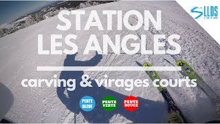 CARVING et VIRAGES COURTS Comme si vous y étiez à les angles le village station [upl. by Kentiggerma]