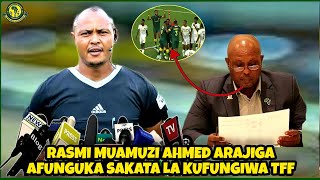 RASMI MSIKIE MUAMUZI ARAJIGA AFUNGUKA SAKATA LA KUFUNGIWA NA TFF BAADA YA KUTOA RED CARD YangaAzam [upl. by Elah]