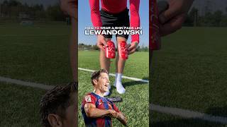 How to wear shin pads like LEWANDOWSKI 🇵🇱🗿🤜🏽🤛🏽 gaincontrol lewandowski shinpads shinguard [upl. by Rosina]