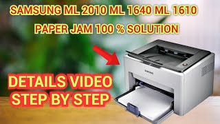 samsung ml 2010 paper jam  ml 1640 paper jam problem  samsung printer paper jam problem video [upl. by Vallonia]