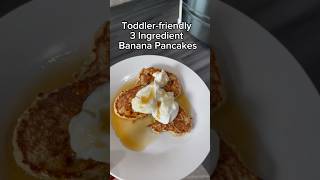 Easy 3 Ingredient Banana Pancakes breakfast easyrecipe [upl. by Ynaittirb]