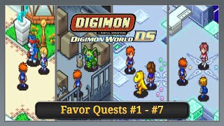 Digimon World DS – Favor Quests Part 1 Quests 1  7 Rank Normal [upl. by Imotih152]