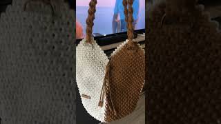 Macrame shoulder bag handmadetutorial [upl. by Refennej]