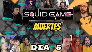 RECOPILACIÓN MUERTES DÍA 5 SQUID GAME MINECRAFT [upl. by Pontus]