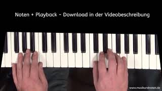 Klavier spielen selber lernen Tutorial  Begleitung die gut klingt aber einfach zu spielen ist [upl. by Filipe]