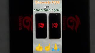 Dimensity 7300 vs snapdragon 7 gen 3 shorts youtubeshorts [upl. by Maisey]