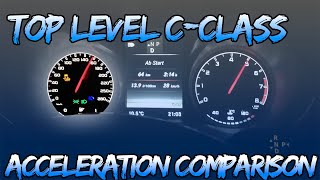 Mercedes CClass Acceleration  Top Level non AMG [upl. by Nonnelg170]