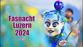 Fasnacht 2024 Luzern Switzerland Part 1 [upl. by Nilved]