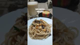 My spicy gourmet Tuyo pasta shortvideo food tuyopasta homemadebakers [upl. by Llenwad]