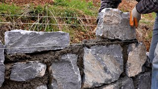 Building Stone Retaining Wall [upl. by Odlamur]