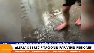 Emiten alerta por fuertes precipitaciones para tres regiones de la zona central del país [upl. by Revlys]