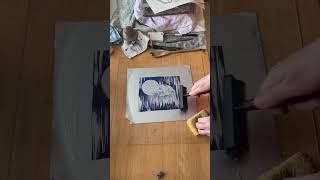 Reprinting foil lithography art printmaking [upl. by Irami]