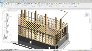 Revit Structure Vernacular wood Wall framing3 [upl. by Marybelle]