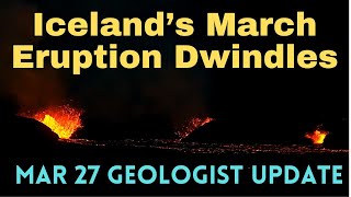 Icelands March Eruption Ebbs But Slow Steady Inflation Continues Geologist Analysis [upl. by Lertram94]