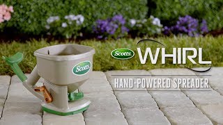 How to Use the Scotts® Whirl™ HandPowered Spreader [upl. by Olonam]