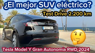 ¿El mejor SUV eléctrico Tesla Model Y Gran Autonomía Tracción Trasera 2024 TestDrive de 2219 km [upl. by Akerdal454]