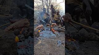 Hadza Evening Baboon BBQ is Always The Bestshortsfeed hadzabetribe [upl. by Mayhs]