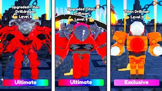 UPGRADED TITAN DRILLDRAGON vs UPGRADED TITAN DRILLMAN vs TITAN DRILLMAN 🔥🤯  Toilet Tower Defense [upl. by Niwrek74]