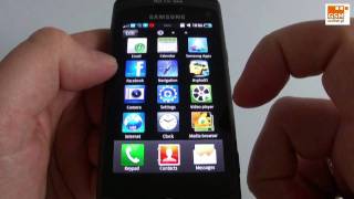 Samsung Wave GTS8500  phonebook Samsung Apps Facebook etc [upl. by Rekyr]