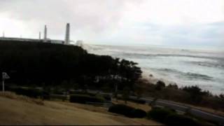 Japan video shows moment tsunami hit Fukushima nuclear plant [upl. by Nonnag893]