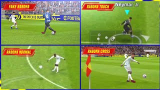 ALL 5 TYPES OF RABONA TUTORIAL EFOOTBALL 2024 MOBILE  SKILL TUTORIAL [upl. by Nairadas]