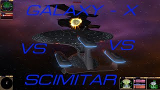 Enterprise D Galaxy X vs Reman Warbird Scimitar [upl. by Gotcher]