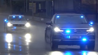 Two Unmarked Armed Response Vehicles RespondingGreater Manchester Police [upl. by Ahsimat]