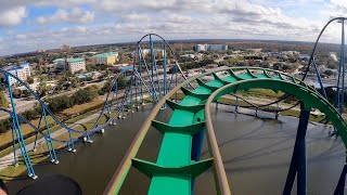 Kraken INTENSE Floorless Roller Coaster 4K POV  SeaWorld Orlando Florida No Copyright [upl. by Bina]