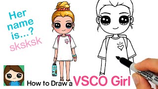 How to Draw a Tumblr VSCO Cute Girl [upl. by Giglio209]