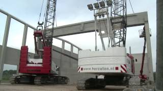 Hercuton Montage prefab beton moerbalken van 48 ton [upl. by Hube]