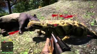 Rhino Destroys Hostage Mission Hunting Big Game in Far Cry 4 [upl. by Eive]