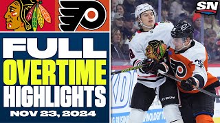 Chicago Blackhawks at Philadelphia Flyers  FULL Overtime Highlights  Nov 23 2024 [upl. by Dugan]