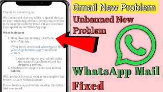 WhatsApp Unbanned Problem Gmail Review Option Fix [upl. by Nerdna]