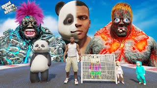 Lava God Ice God Kidnap Shinchan Franklin Become Panda and Heist  200000 From Shop [upl. by Atinhoj]