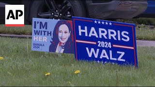 Some Michigan residents skip presidential signs in a heated campaign season [upl. by Misa70]