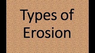 Introduction to the Types of Erosion [upl. by Koehler]