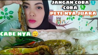 MAKAN PETAI GORENG  CABE MENTAH 🔥 [upl. by Trudi]