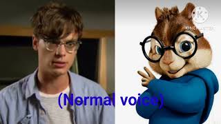 Behind the dubbing with Matthew Gray GublerSimon normal voice and Chipmunk voice comparison [upl. by Nedgo144]