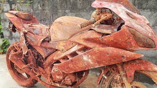 Restoration old super sports motorcycle YAMAHA R1 1000cc PART 2  Restoration Channel [upl. by Atnaloj183]