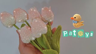 😱 INCREÍBLES TULIPANES GLITTER 😍🌷Rápidos en una pieza⏱ [upl. by Sido786]