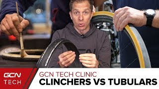 Clinchers Vs Tubulars Whats The Difference  The GCN Tech Clinic [upl. by Malinde]