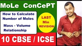 Mole ConcepT 01  How To CalcuLate Number of Moles  Mass Volume Relationship  Revision [upl. by Ajim]