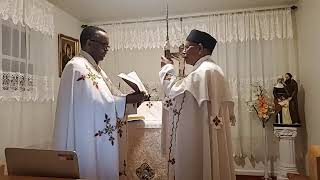 Fasika Easter 2020 Mass by archbishop Menghsteab DMV part 1 [upl. by Karl354]